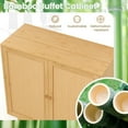 thumbnail image 5 of Auranook Bamboo Buffet Cabinet, Sideboard Storage Cabinet with PE Rattan Doors, Freestanding Kitchen Cupboard, Natural, 5 of 8