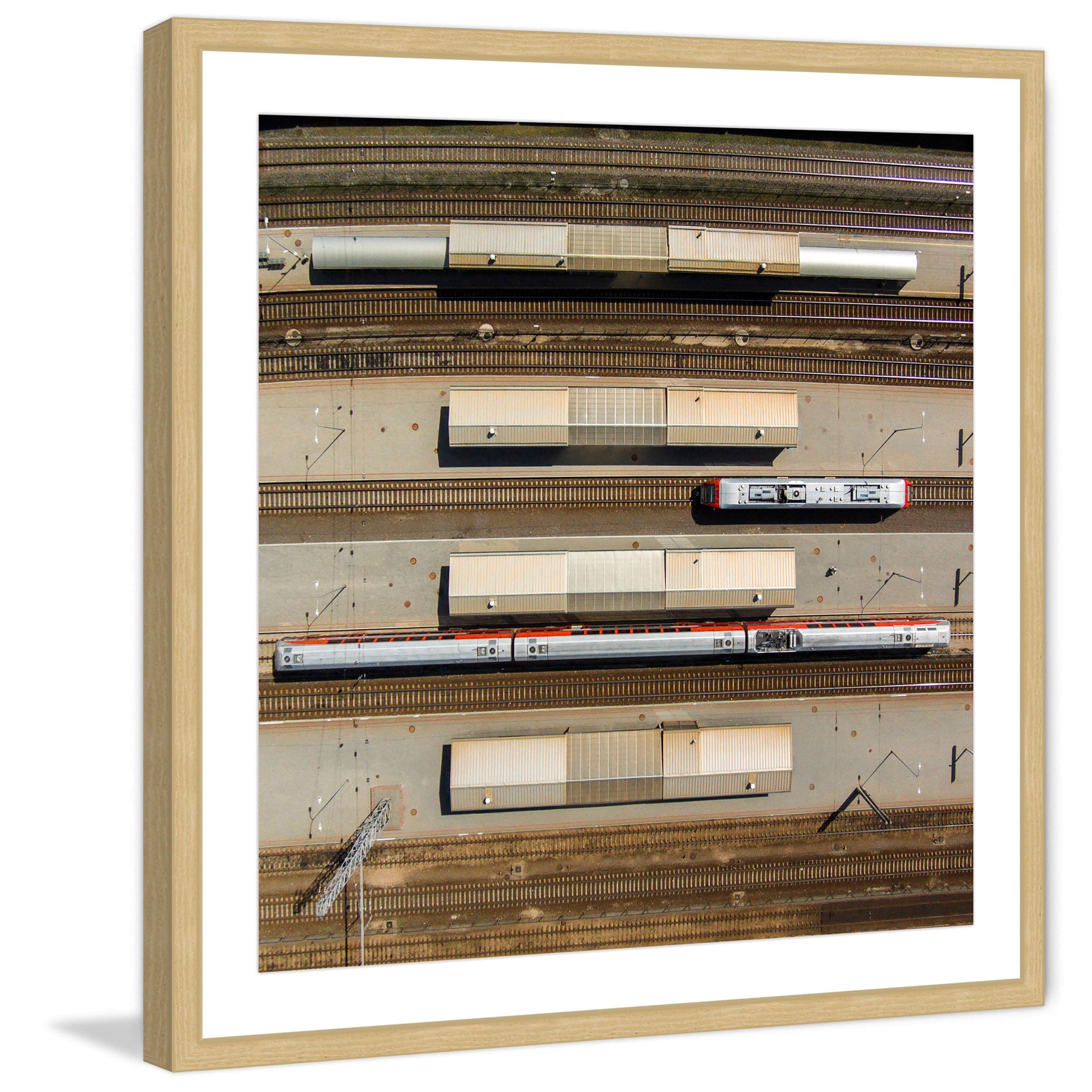 Marmont Hill "Trains" by Karolis Janulis Framed Painting Print