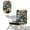 Abstract Circle Black Cat, variant on COEQINE Mobility Scooter Seat Slipcover Machine Washable Electric Wheelchair Cover with Adjustable Buckle & Elastic Edge, Universal Size 35 x 18 Inch, Abstract Forest Black Cat