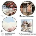thumbnail image 3 of Designart "Winter Charm Of The Barn" Barn Floater Framed Canvas Wall Art, 3 of 5
