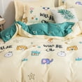 thumbnail image 5 of Acogedora funda de edredón con estampado animal para dormitorios y habitaciones: juego de edredón de poliéster cepillado suave de 150 x 200 cm, 5 of 5