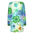 thumbnail image 4 of Cavosen St.Patrick's Day Ladies Cardigan Sweaters Lightweight Open Front Green with Pocket Duster Shamrock Print Holiday Cardigan Long Sleeve Festival Outwear Vacation Sweaters S, 4 of 5