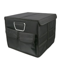 Worgeous Car Storage Box Trunk Organizer Small Collapsible Bins Work Black