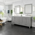 thumbnail image 3 of Eviva Aberdeen 78" Transitional Gray Bathroom Vanity with White Carrara Quartz Countertop, 3 of 7