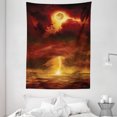 thumbnail image 1 of Lake House Decor Wall Hanging Tapestry, Apocalyptic Background with Storm Beams and Full Moon End of World Like Hell Theme, Bedroom Living Room Dorm Accessories, 60 X 80 Inches, by Ambesonne, 1 of 1