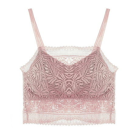 Women Cami Tank Tops Floral Lace V Neck Bra Ladies Adjustable Strap Bralet Vest Tee Everyday Bralette Camisole Crop Top Built in Bra Half Cami Top Backless Tank Tops