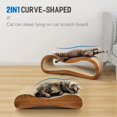 thumbnail image 3 of Zephypaws Cat Scratcher Lounge Bed Curve-Shaped Cardboard Cat Scratching Pad, 3 of 7