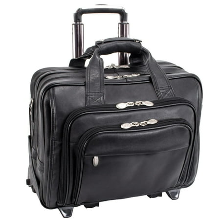 Rolling Laptop Briefcase Bag with Detachable Wheel & Handle - Business Travel Case