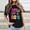 Black, variant on Graphic Tees for Women T-Shirts Women's Summer Casual Printed Short Sleeved Crew Neck T Shirt end start# s# blend soft breathable comfort for all-day wear#e s# graphic print a stylish Black M