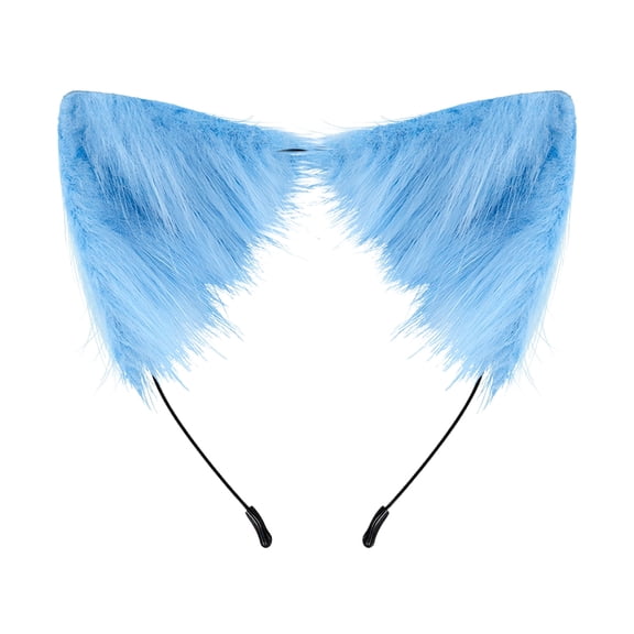 CuteStreet Furry Cat Ears Headband Handmade Faux Fur Cosplay Costume Party Hairband