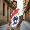 thumbnail image 3 of Binienty Fashion Palm Tree Funny Couple Golf Shirts Versatile Casual His and Hers Golf Shirts with Zip Up Collar Classic Fit Short Sleeve Athletic Tops for Golf Running Sports, 3 of 7
