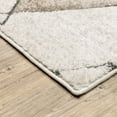 thumbnail image 3 of 6' X 9' Beige Grey Tan And Brown Geometric Power Loom Stain Resistant Area Rug, 3 of 5