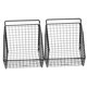 thumbnail image 5 of unbranded 1Jgo Canasta De Almacenaje De Pared Para Cocina En Acero Negro Para Verduras Y Especias, 5 of 8