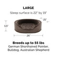 thumbnail image 3 of FurHaven Pet Products Plush & Velvet Oval Pet Bed for Dogs & Cats - Driftwood Brown, Large, 3 of 9