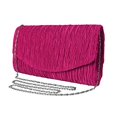 thumbnail image 3 of Peach Couture Womens Vintage Satin Pleated Envelope Evening Cocktail Wedding Party Handbag Clutch, 3 of 8