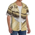 thumbnail image 4 of Gaeub We Live for Adventure Men's Lapel Short Sleeve Shirt, Relaxed Fit Shirt, Soft and Breathable for Outdoors Party Travel - X-Large, 4 of 7