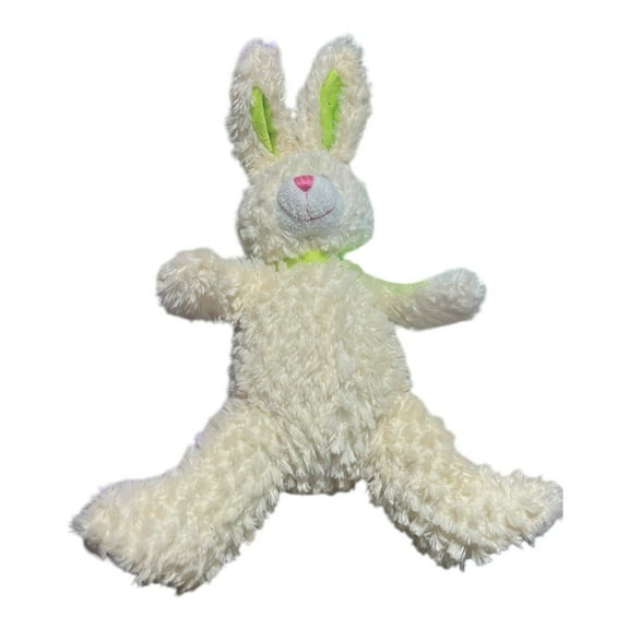 Fluffy Easter Bunny - Easter Green Ears & Bow 11” Plush Soft Stuffed Animal