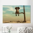 thumbnail image 2 of Modern Poster, Elephant Tree Poster, Elephant Canvas, Elephant in Surreal, Contemporary Poster, Surreal Elephant Canvas Art, Canvas Wall Decor - Natural Framed, 2 of 9