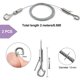 thumbnail image 4 of Paquete de 4 alambres ajustables para colgar cuadros, resistentes, soportan 50 libras, hardware, cuerda de acero inoxidable de 2 m x 1,5 mm, 4 of 4
