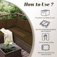 thumbnail image 7 of HONEY HOME 14 Piece Patio Sectional Cushions Relacement, 4" Outdoor Furniture Couch Cushion Fits 6-Seat Rattan Conversation Set, Waterproof, Fade-Resist, 7 of 7
