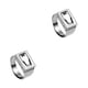 thumbnail image 4 of Jumpingount Finger Band Wear-resistant Durable Rings Lightweight Ring Metal Waterproof Ring Lovers Steel for Women Men 2piezas, 4 of 6
