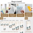 thumbnail image 6 of Non-Adhesive Static Cling Window Tint, Spring Floral Vintage Window Privacy Film Frosted, Retro Teal Tulips Botanical Summer Insulated Windows Frosted Films for Living room, 35.4 x 78.7 Inches, 6 of 9