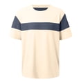 thumbnail image 4 of JAJAHO Men's Short Sleeve T Shirt Waffle Summer Top Color Block Crew Neck Pullover Sports Casual Top Loose Fit Graphic Tee Stylish Tops, 4 of 4