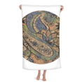 thumbnail image 1 of Modèle de Poisson Lotus Classique Serviette de Bain Gant de Toilette en Coton Doux, 1 of 4