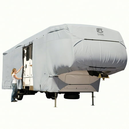 Classic Accessories OverDrive PermaPRO Deluxe 5th Wheel Cover, Fits 20' - 44' RVs - Lightweight Ripstop and Water Repellent RV Cover