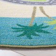 thumbnail image 3 of SAFAVIEH Kids Playhouse Tropical Island Machine Washable Area Rug, Blue/Green, 5' x 5' Round, 3 of 8