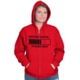 thumbnail image 3 of Sarcasm Loading Please Wait Unisex Fleece Graphic Zip Up Hoodie Brisco Brands 2X, 3 of 5