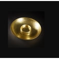 thumbnail image 3 of Gilded Aluminum Hammered Bowl Hand Made 11 Inch Chip and Dip Bowl Gold Partyware, 3 of 5