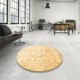 thumbnail image 3 of Ahgly Company Indoor Square Abstract Sun Yellow Oriental Area Rugs, 5' Square, 3 of 6