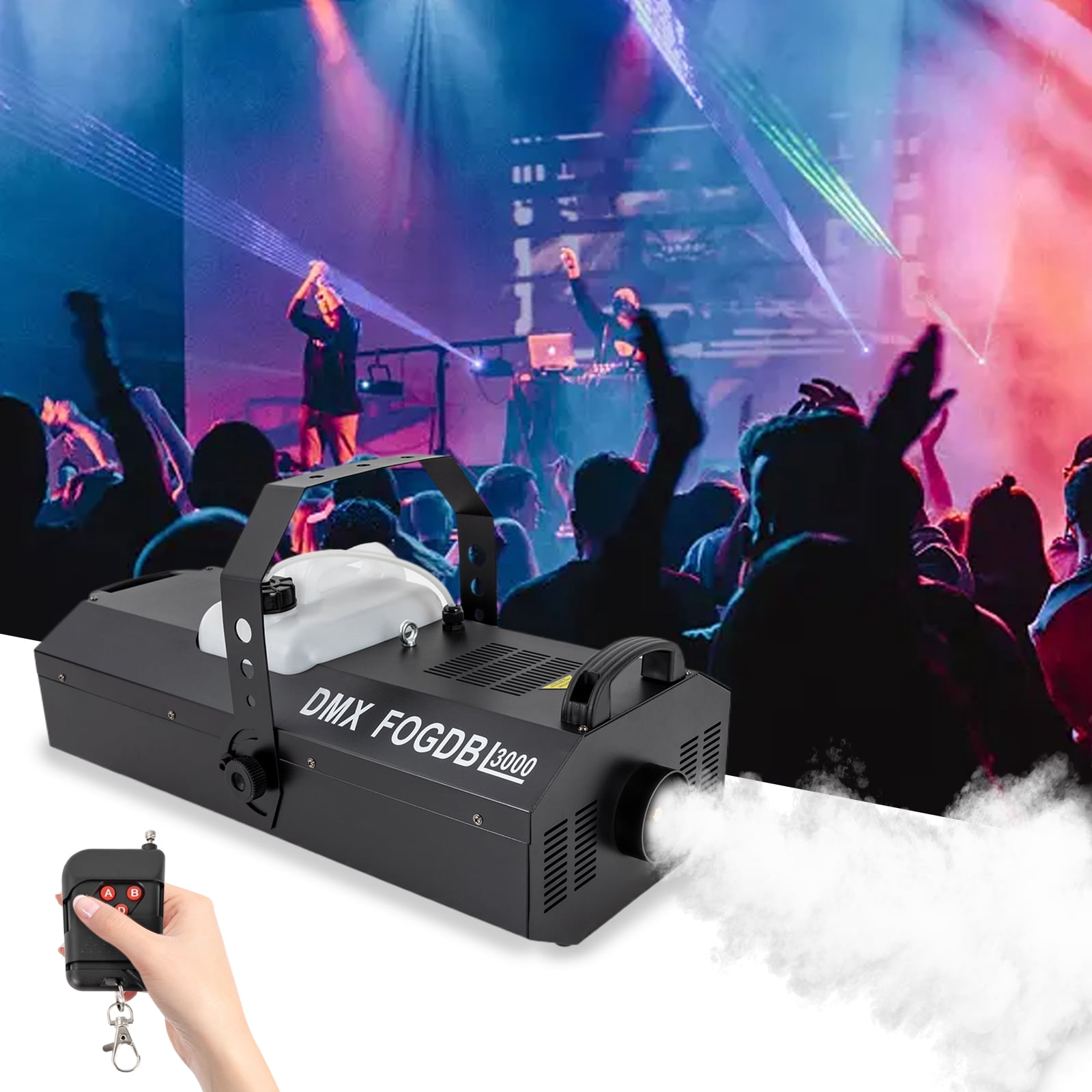 61*30*17.5cm Black Rectangular Halloween Fog Machine 30000CFM Fog DMX Stage Haze Machine Stages Ballrooms Bars