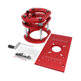 thumbnail image 1 of Router Lift with Fixed Base-Router Insert Plate-Woodworking Universal Router Lift Base for 65mm Dia Router Motor-Red, 1 of 8
