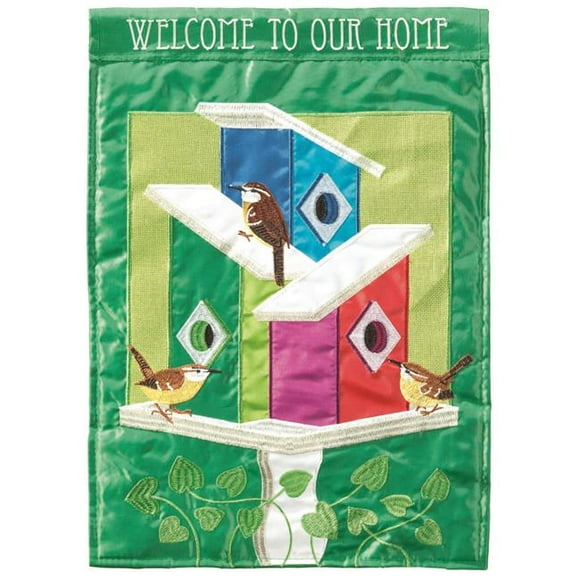 Magnolia Gardens M011525 13 x 18 in. Welcome to Our Home Burlap Printed Garden Flag