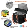 thumbnail image 5 of Fitfort Insulated Lunch Bag Double Deck Lunch Box Leakproof Insulated Bag for Women Men, Black, 5 of 9