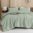 thumbnail image 5 of ANGENIA California King Comforter Sets Sage Green, 3 Pieces Cozy Fluffy Boho Tufted Oversized Cal King Bedding Comforter Set, Farmhouse Lightweight Down Alternative Bed Set, 5 of 7
