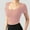 Pink womens top dressy casual, variant on Wycnly Womens Tops Dressy Casual Soft Breathable Knitted Ribbed Workout Sports Slim Fit Tunic Shirts Summer Short Sleeve Round Neck Tops Solid Blouse Blue m