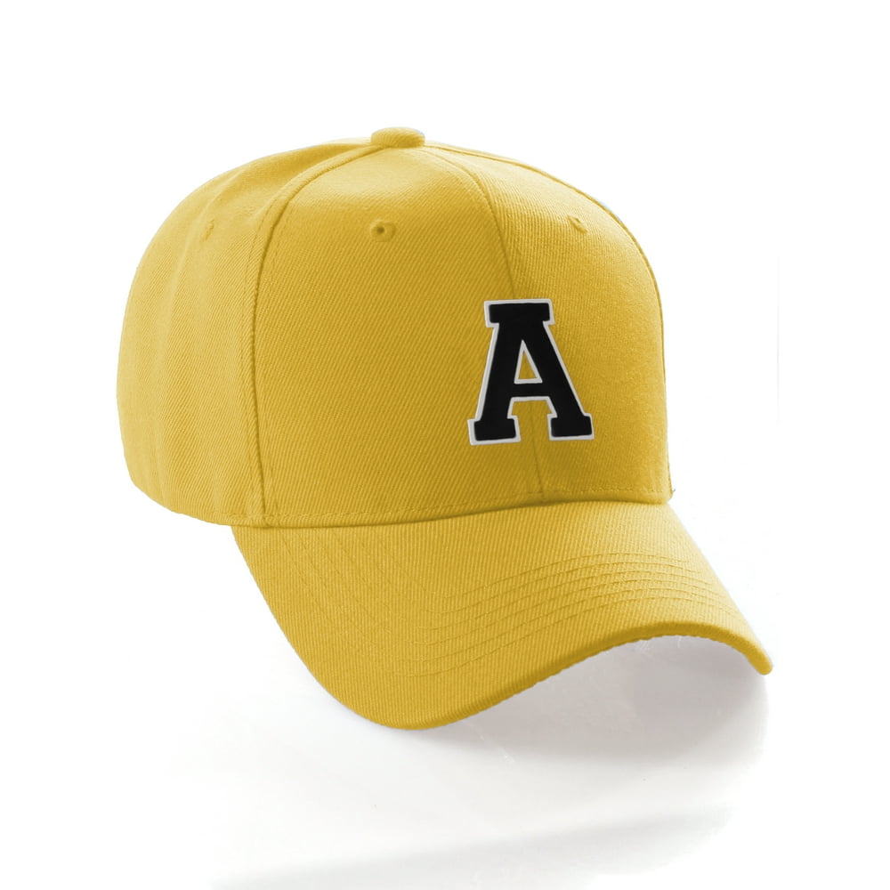 Classic 3D Raised Initial Letters A to Z Structured Baseball Hat Cap