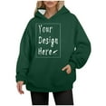 thumbnail image 4 of FYEGRE Road Trip Durable Soft Vintage Hoodie Women's Lightweight Fall Winter Hooded Pullover with Front Pocket Long Sleeve Casual Soft Comfortable Loungewear Ou Dark Green XL, 4 of 9