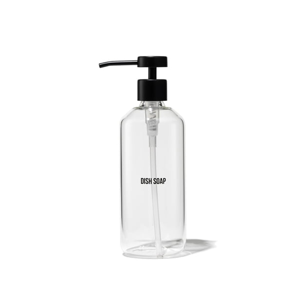 Dispensador de jabón para platos de vidrio para uso público, 500 ml, borosilicato