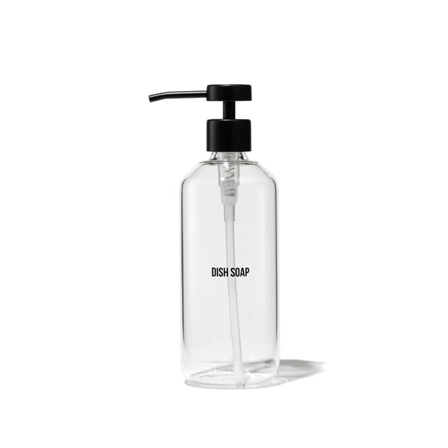 Dispensador de jabón para platos de vidrio para uso público, 500 ml, borosilicato