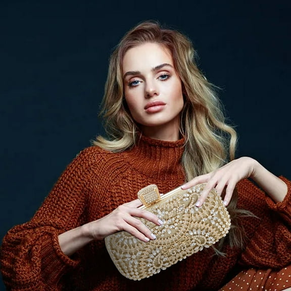 Elegant Evening Clutch Purse Handbag for Women Wedding Prom Party Formal Occasions and Special Events