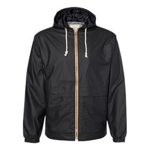 Weatherproof B04452504 Vintage Hooded Rain Jacket, Black - Medium
