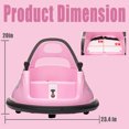 thumbnail image 6 of LUIBAS 12V Electric Kids Car Ride On Bumpin Bumper Car for 1.5-6 Years Old Boys and Girls, Electric Bumper Car Toy Gifts W/Parent Remote Control, 360° Spin, Music and Bright LED Lights, Pink, 6 of 7