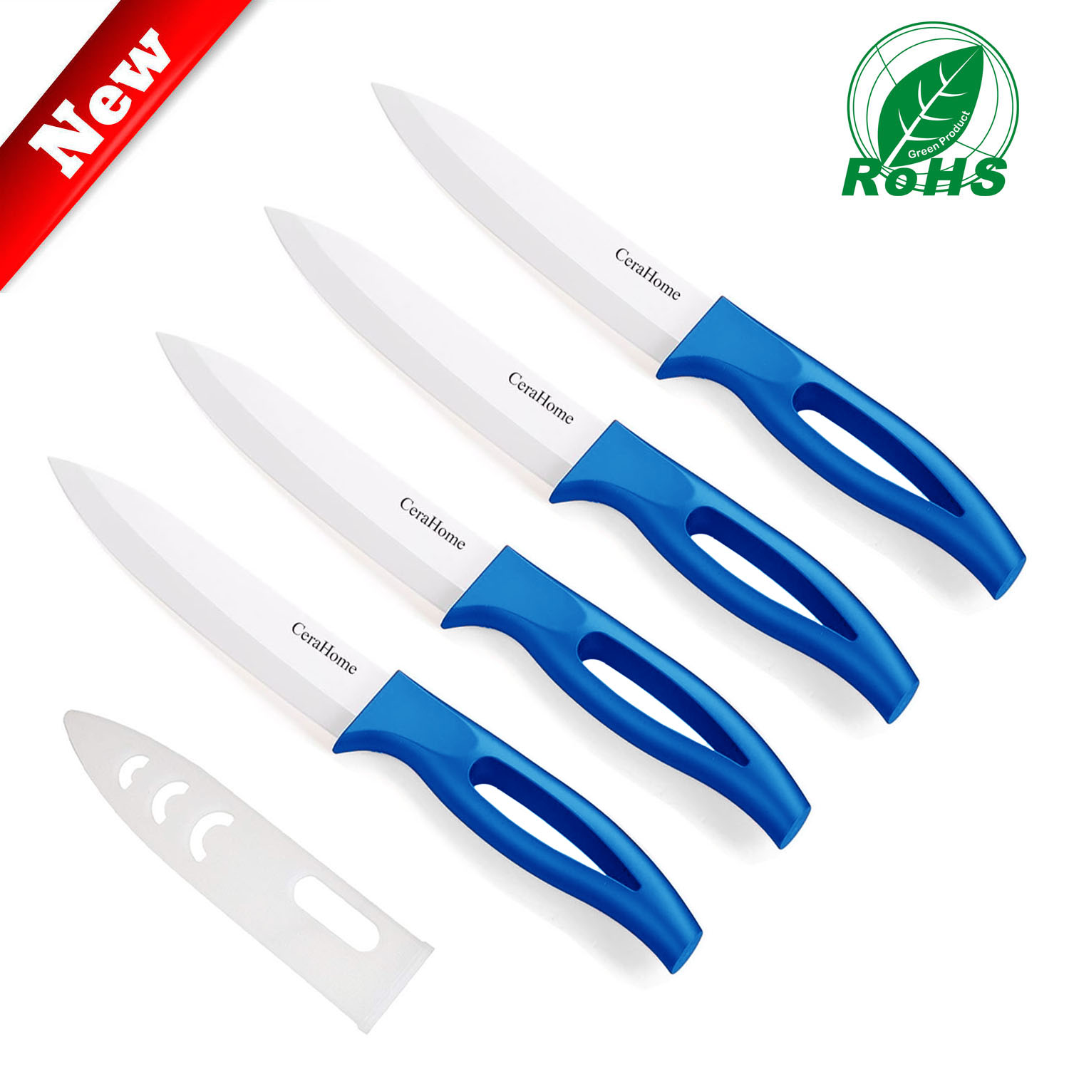 Ceramic Knife 5Inch Fruit Knife Set 4Piece with Knife Sheaths for