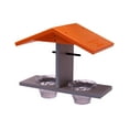 thumbnail image 2 of AmishToyBox.com Oriole Bird Feeder, Double-Cup Jelly Oriole Feeder with Pegs for Orange Halves Orange and Light Gray, 2 of 9