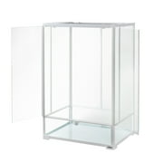 REPTI ZOO Reptile Tempered Glass Terrarium, Tall Medium 24Lx18Dx36H; Easy Assembly