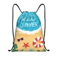 thumbnail image 1 of Xecao Hello Summer1 Pattern Sports Drawstring Backpack - String Swim Gym Bag with Wet Proof Pocket for Women&Men-Medium, 1 of 6